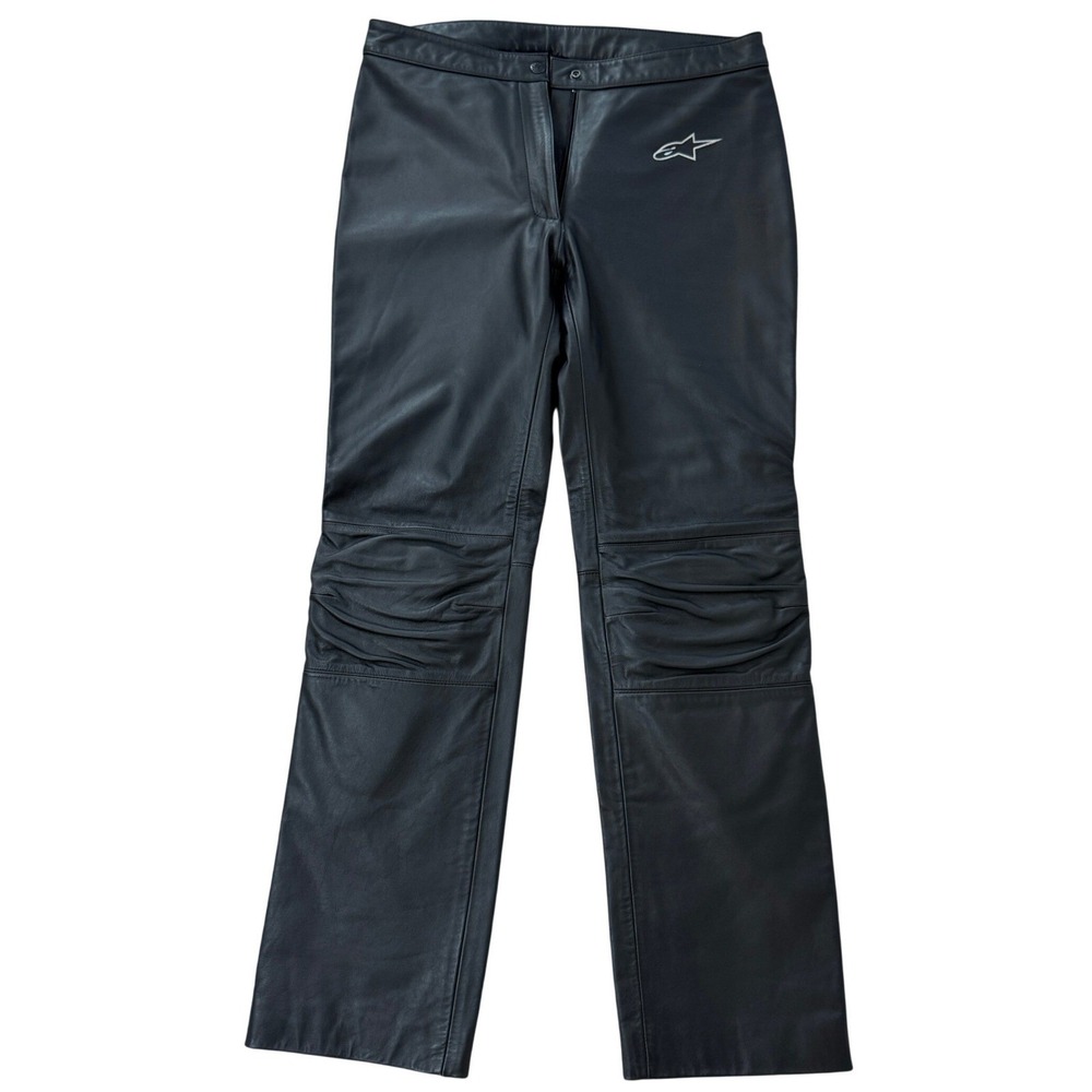 Alpinestars Women's Black Leather Motorcycle Pants